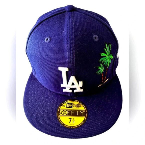 Men’s LA Dodgers New Era 2020 Custom 59FIFTY Fitted Hat Size 7 1/8 *. Palm Tree - Picture 7 of 8